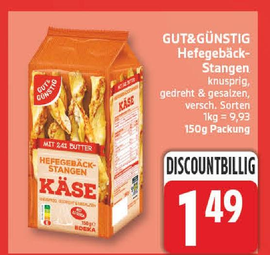 Hefegebäck-Stangen von GUT&GÜNSTIG im aktuellen EDEKA Prospekt